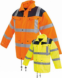 Warnschutz-Parka 3-2447WX, warngelb/blau, Gr. XL 